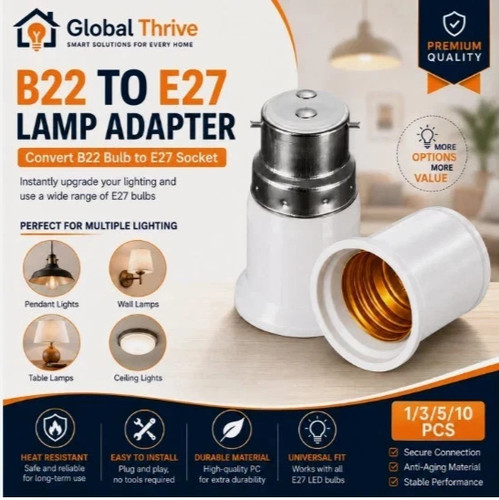 B22 e27 light bulb adapter - to,