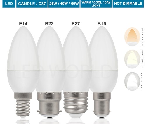 Led candle bulb 25w 40w - candle, 60w