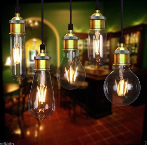 Vintage light bulb amber - vintage,