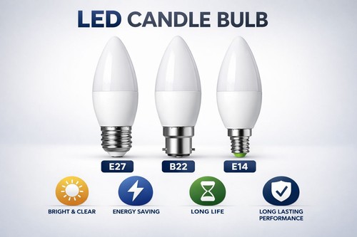 10x led candle bulb 40w - 10x,