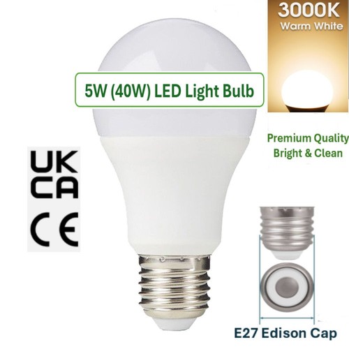 White globe e27 - 5w,